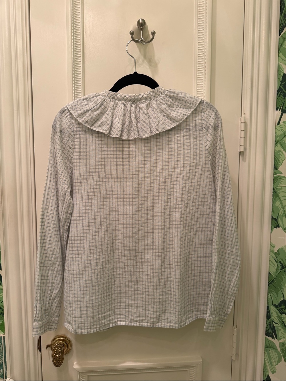 Doen Jeanette Ruffle Plaid Top Size S - Picture 6 of 7